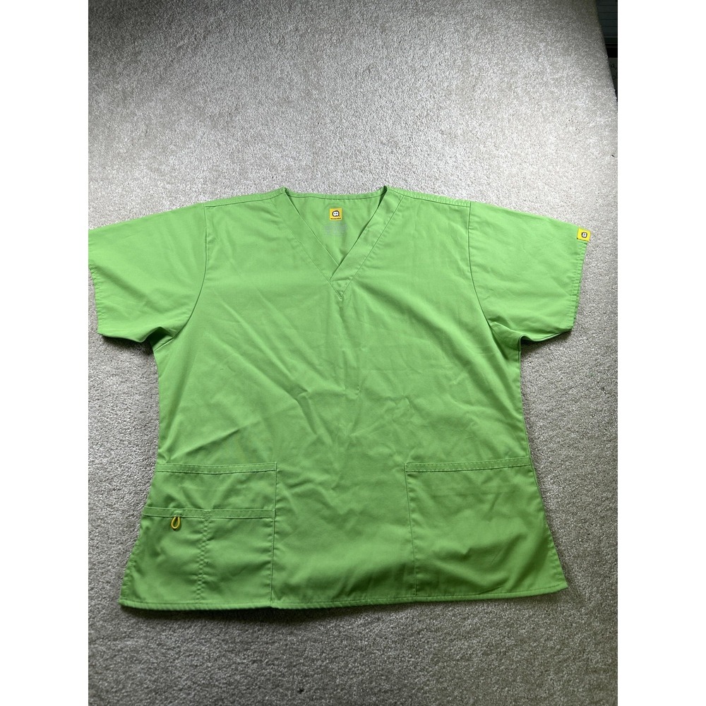 WonderWink Origins Scrub Top Womens XL V Neck Short Sleeve‎ Nurse Medical 9442